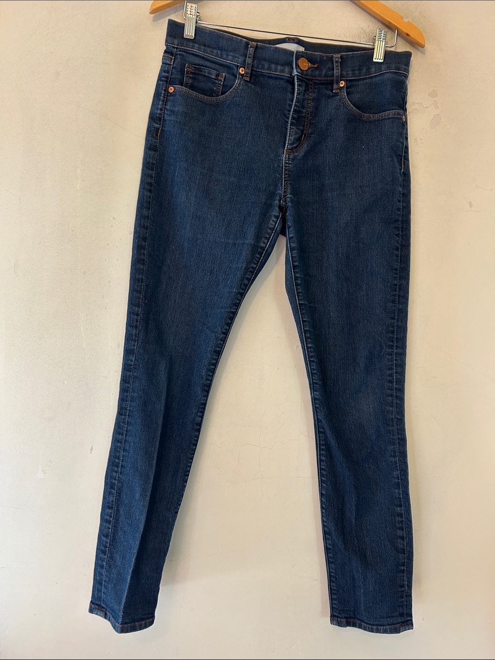 Loft Classic Women's Dark Blue skinny Stretch Jeans Size 8 EUC